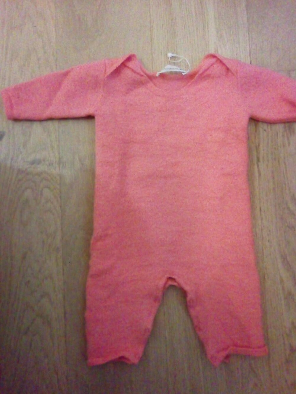 Bonpoint Elin Wool Jumpsuit Candy Pink 12 Months Shrunk Fits Smaller